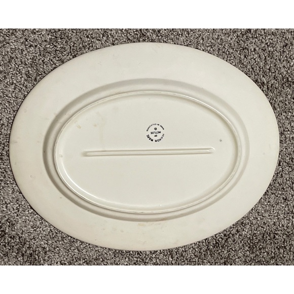 Metlox Della Robbia Vernon Ware Poppytrail 14" Oval Serving Platter - Picture 3 of 4